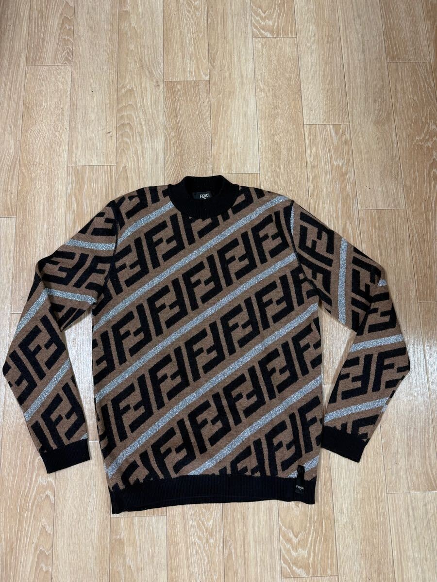 確実正規品　希少　FENDI ズッカ柄　セーター　ニット　サイズ52