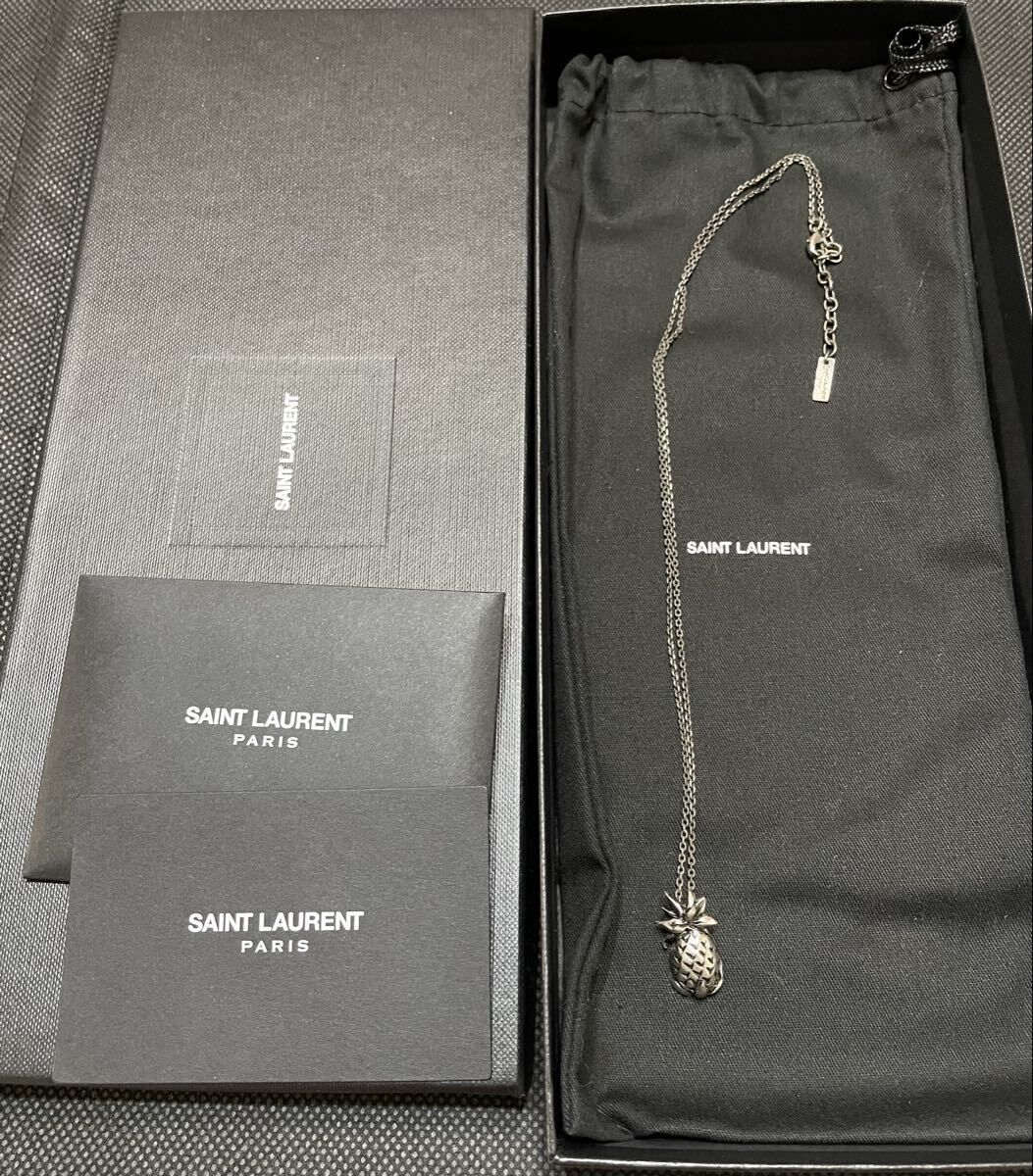 定価49,500円★SAINT LAURENT PARIS 21ss シルバーネックレス　★サンローランパリ エディスリマン 44 46 27 28 29 30