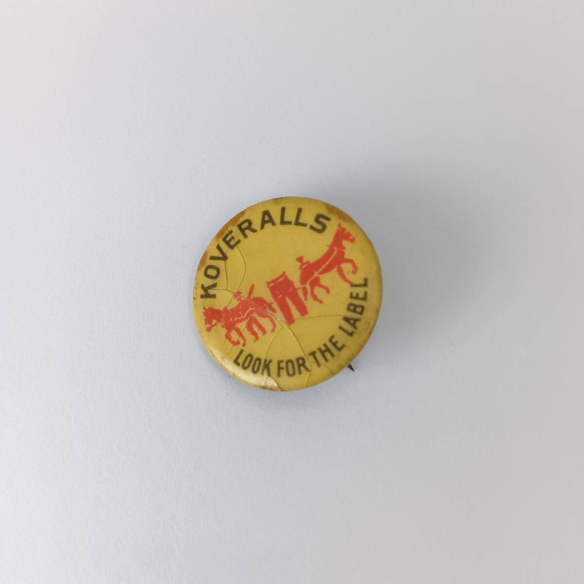 傷や汚れあり】希少 LEVI'S KOVERALLS リーバイス ピンバッジ 缶バッジ