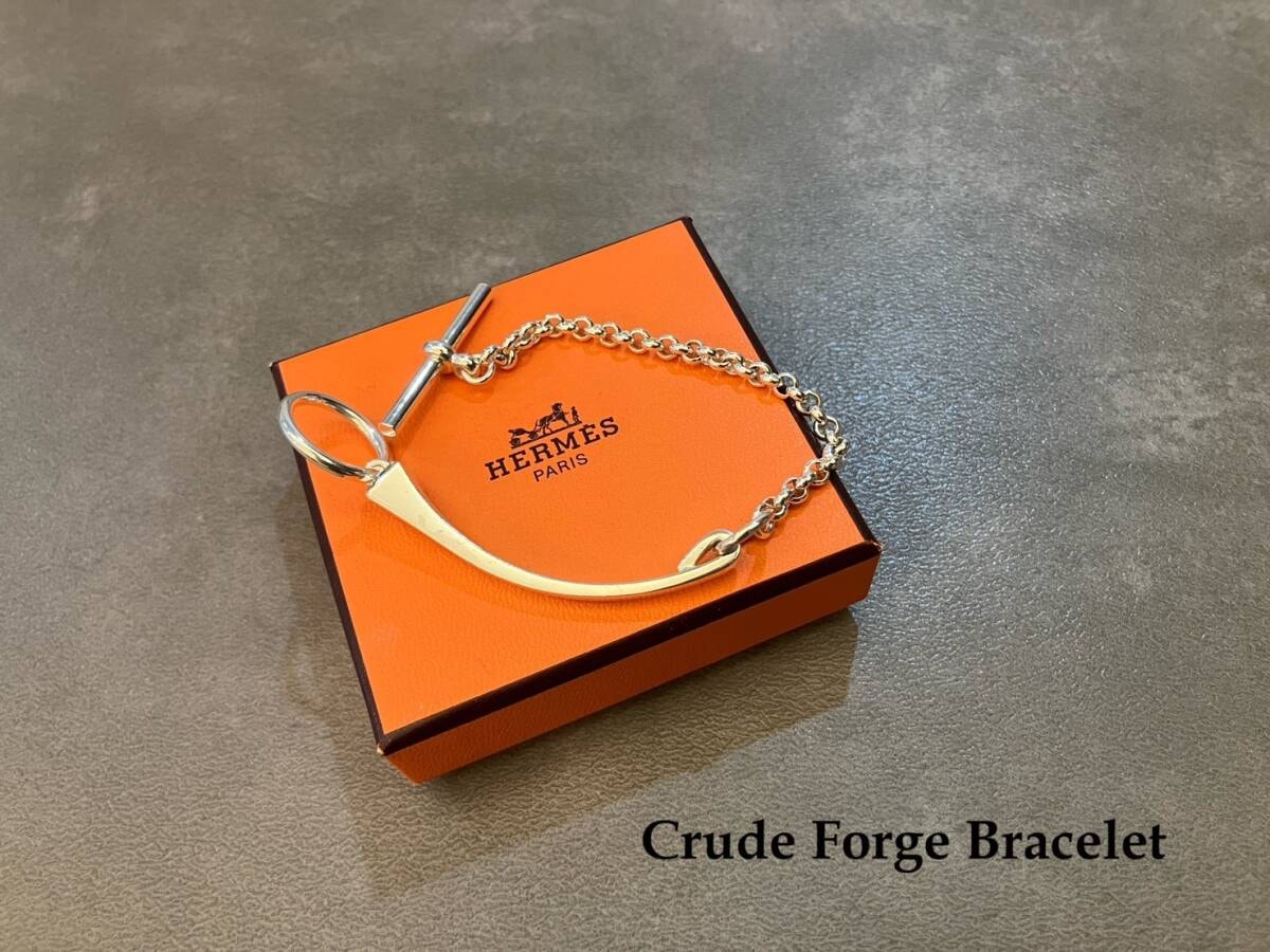 良品 エルメス クルードフォルジュ ブレスレット シルバー SH