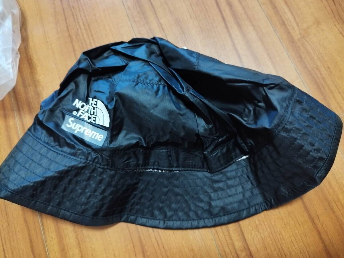 SUPREME ×ノースフェイス/THE NORTH FACE 【18SS】【 Snakeskin Packable Reversible Crusher】box hat 蛇　黒　L　