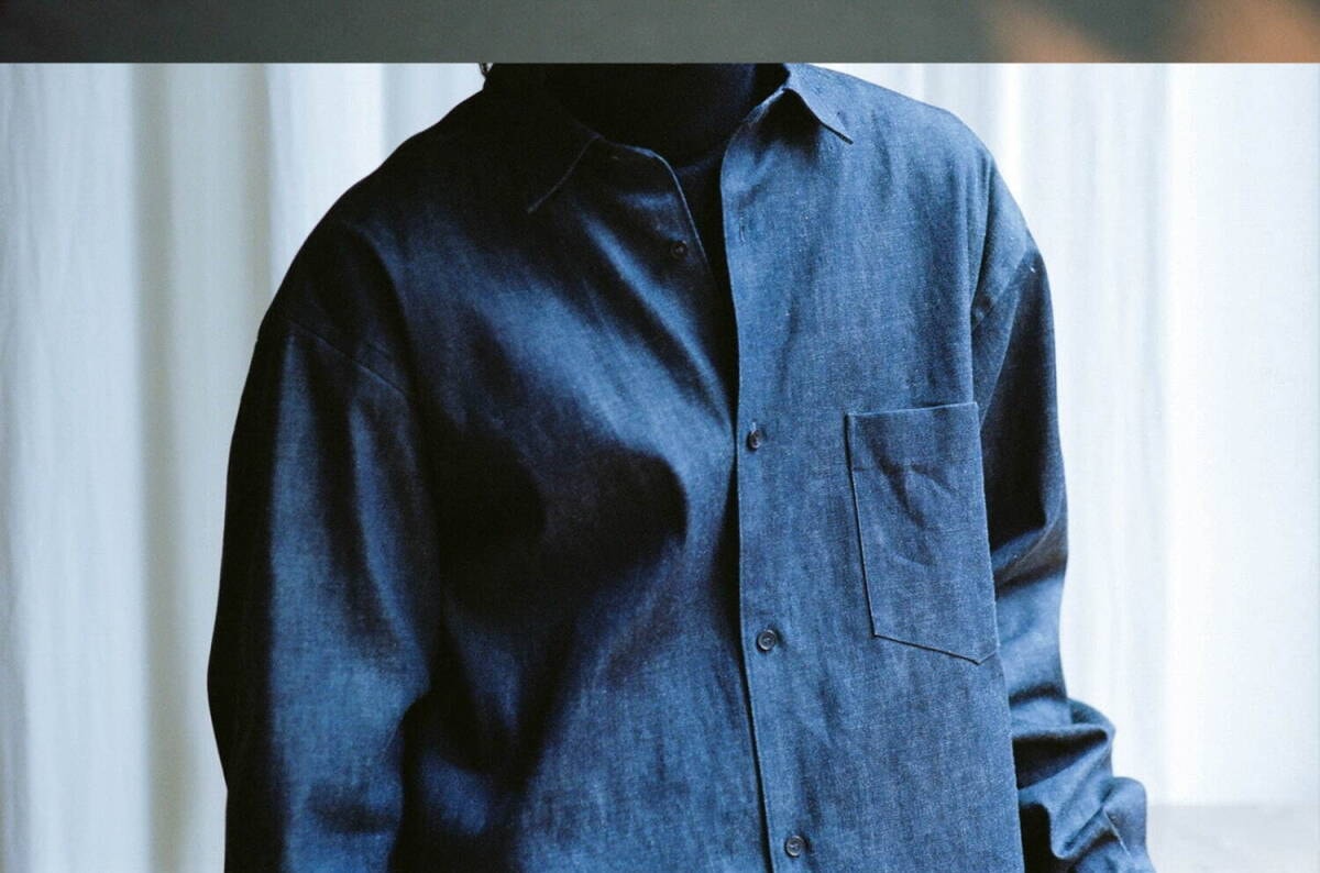 COMOLIコモリ　デニム コモリシャツ