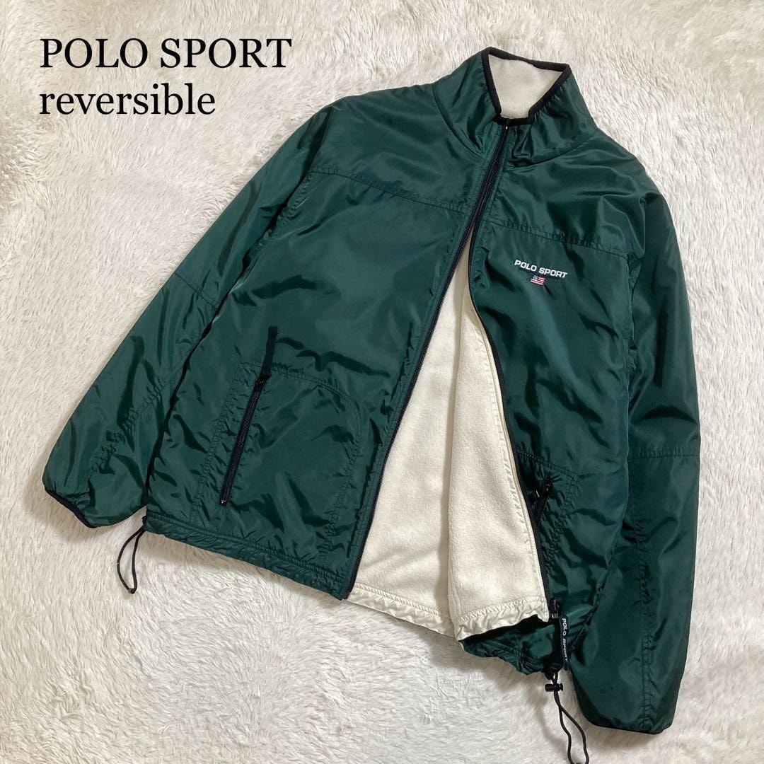 極美品 POLO RALPH LAUREN ポロスポーツ ラルフローレン リバーシブルジャケット ナイロン フリース
