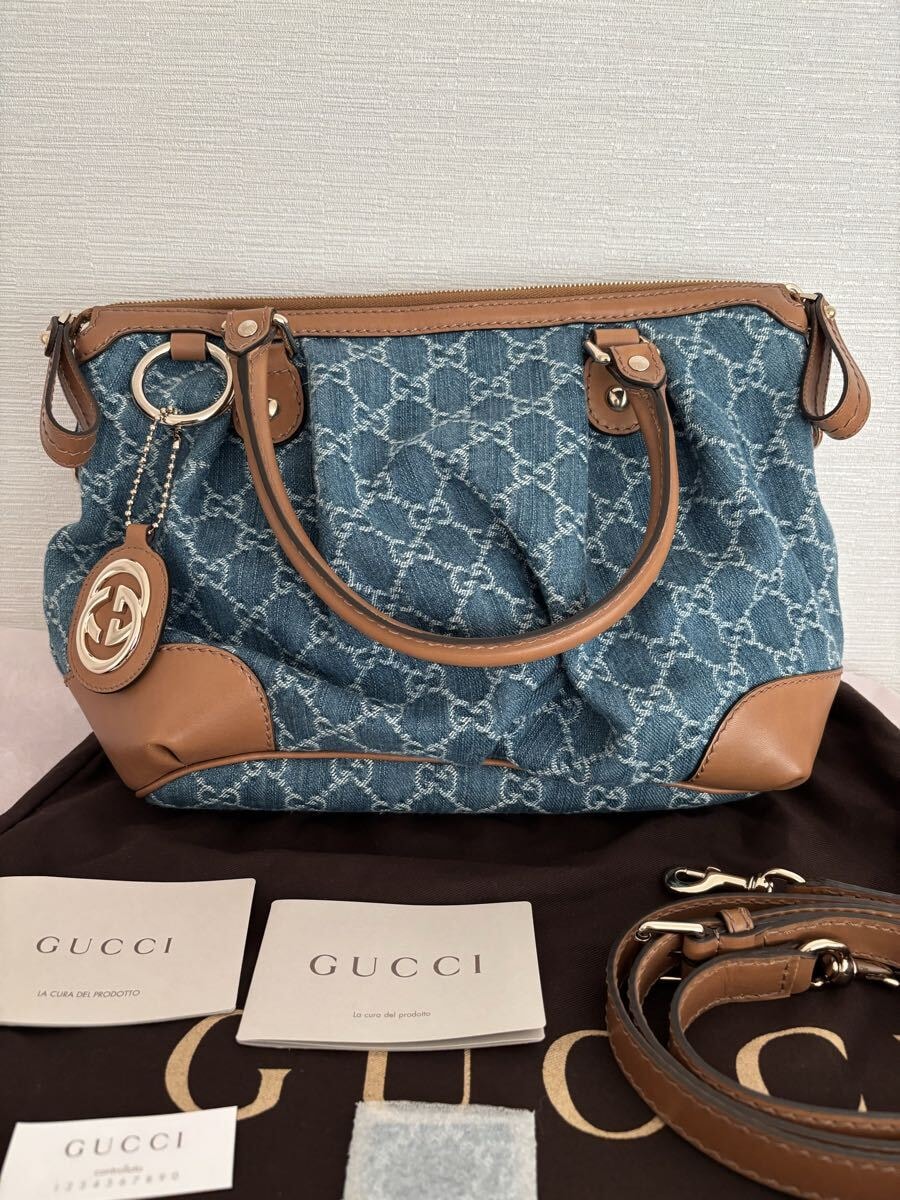 Gucci グッチ　スーキー　GGデニム　2wayバッグ　ショルダーバッグ 新品・未使用(ワケあり)】新品未使用☆GUCCI グッチ GG スーキーデニム