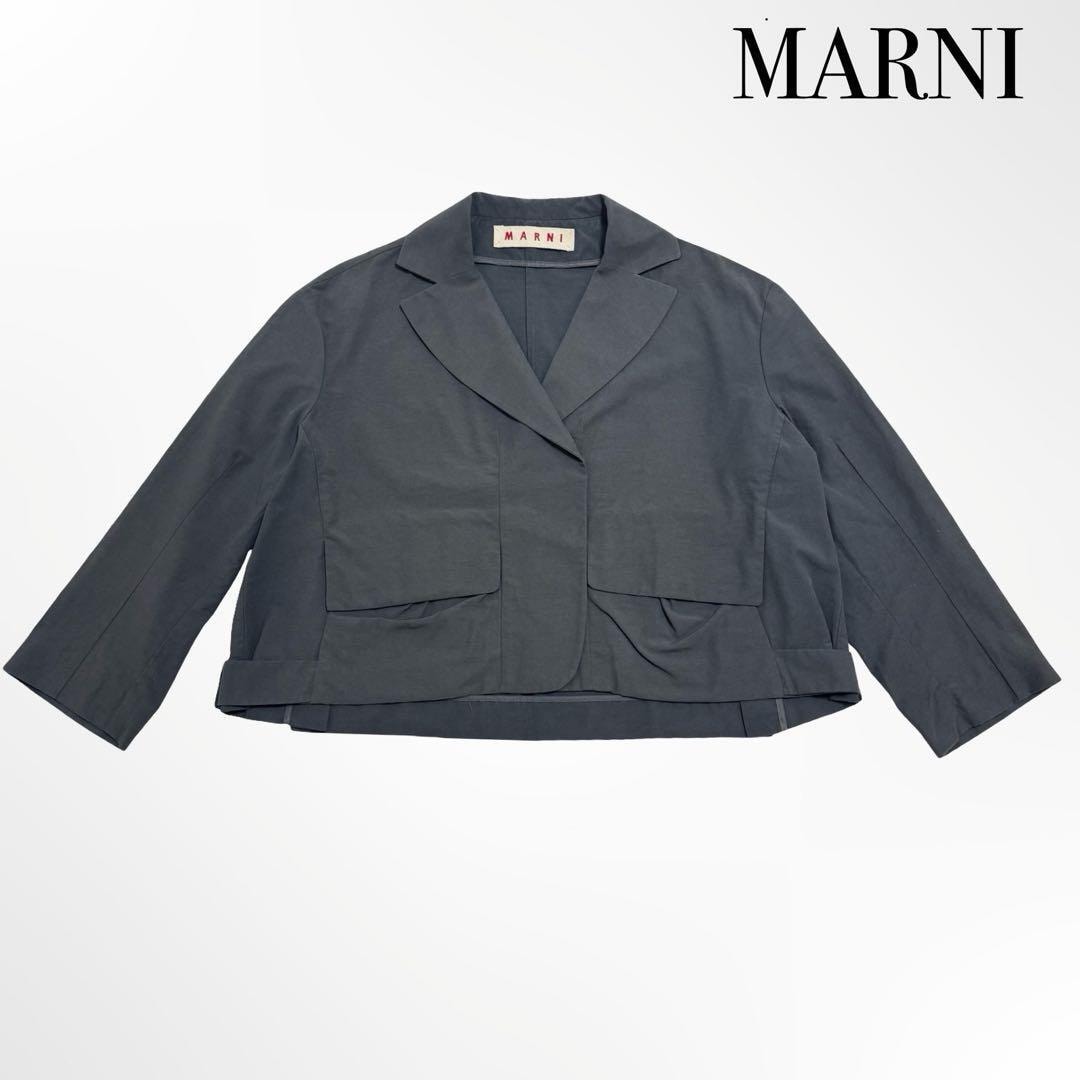 MARNI マルニ ジャケット アウター 上着 洋服 表記サイズ40 M ダークグレー イタリア レディース