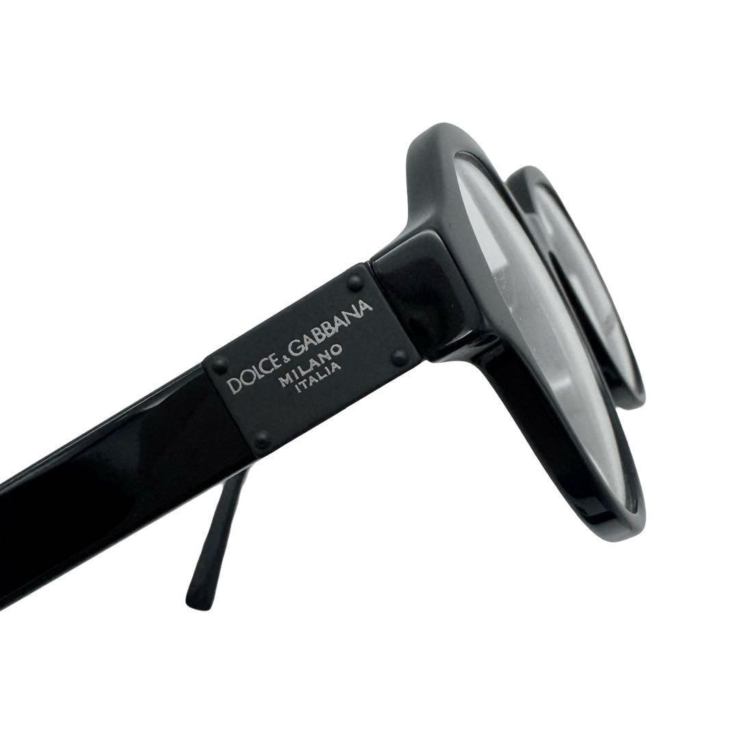 新品 未使用 DOLCE&GABBANA ドルチェ&ガッバーナ DG ドルガバ 伊達メガネ 眼鏡 めがね ブラック メンズ レディース