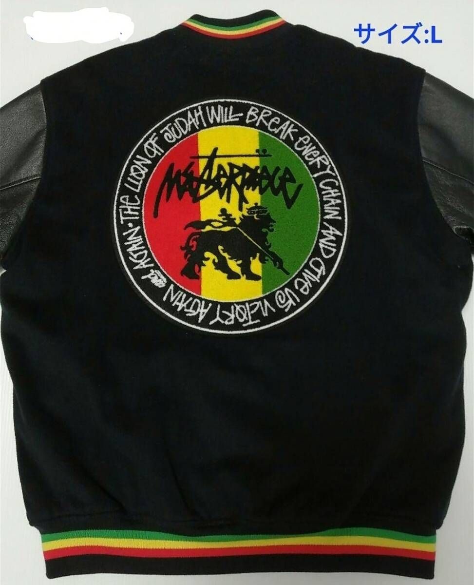 【限定コラボ】STUSSY×MASTERPIECE ラスタ　スタジャン 激レア 新作登場，爆買い 【限定コラボ】STUSSY×MASTERPIECE ラスタ