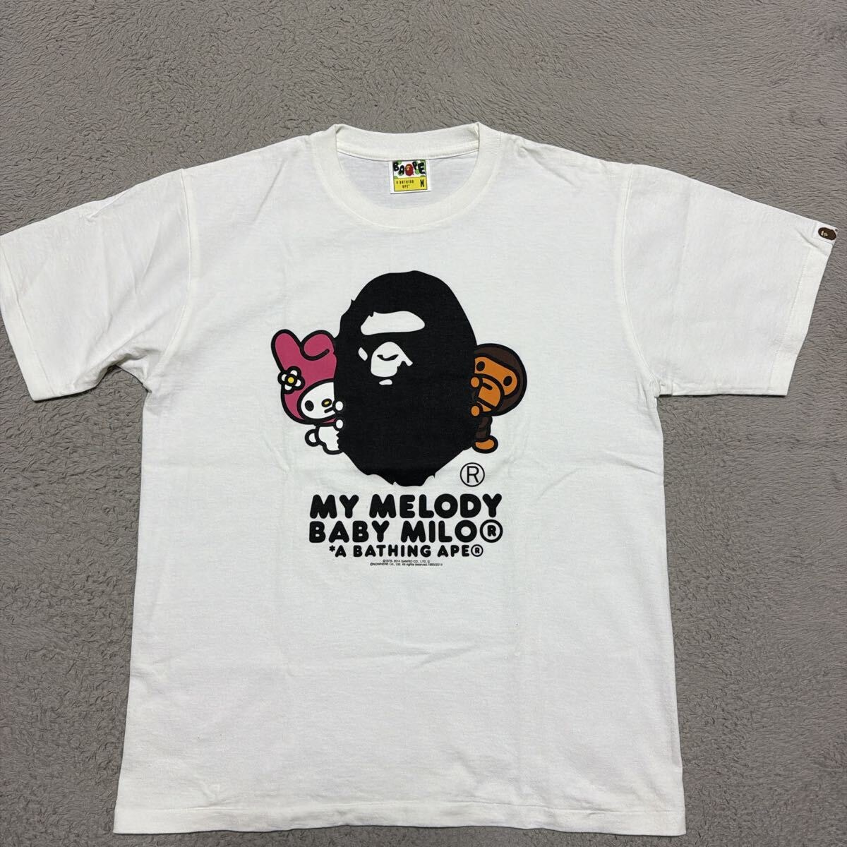 A (未使用に近い)】APE BAPE SANRIO MY MELODY マイメロ tシャツ M tee