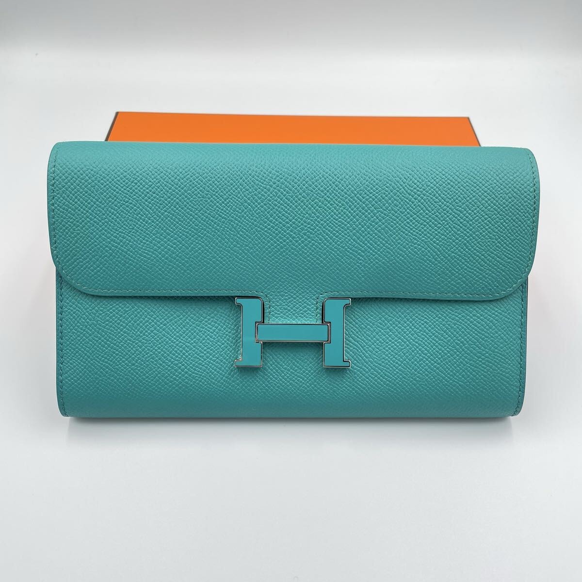 美品【HERMES】コンスタンスロング★ブルーパオン