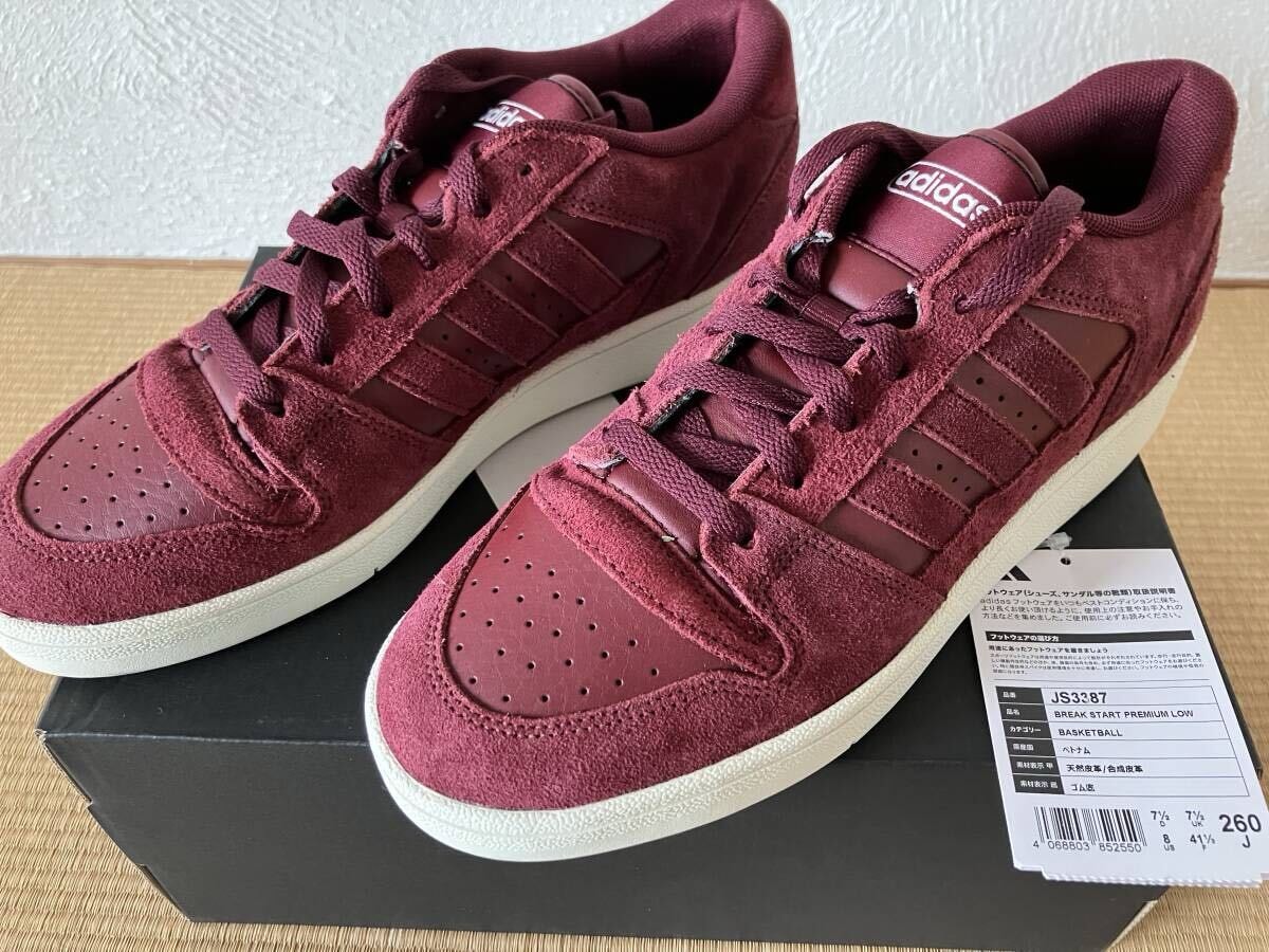 adidas アディダス スニーカー JS3387 ブレイク スタート プレミアム ローレッド サイズ26.0cm