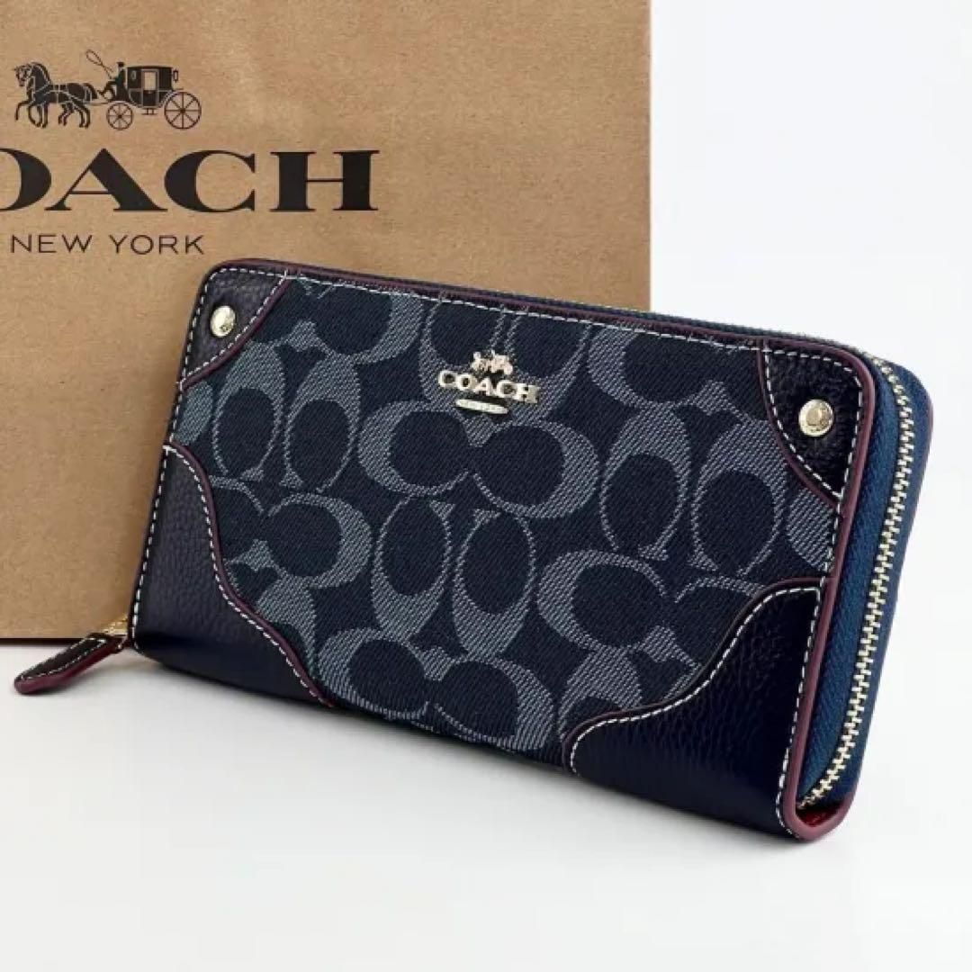 新品・未使用(ワケあり)】【新品未使用】COACH コーチ ネイビー