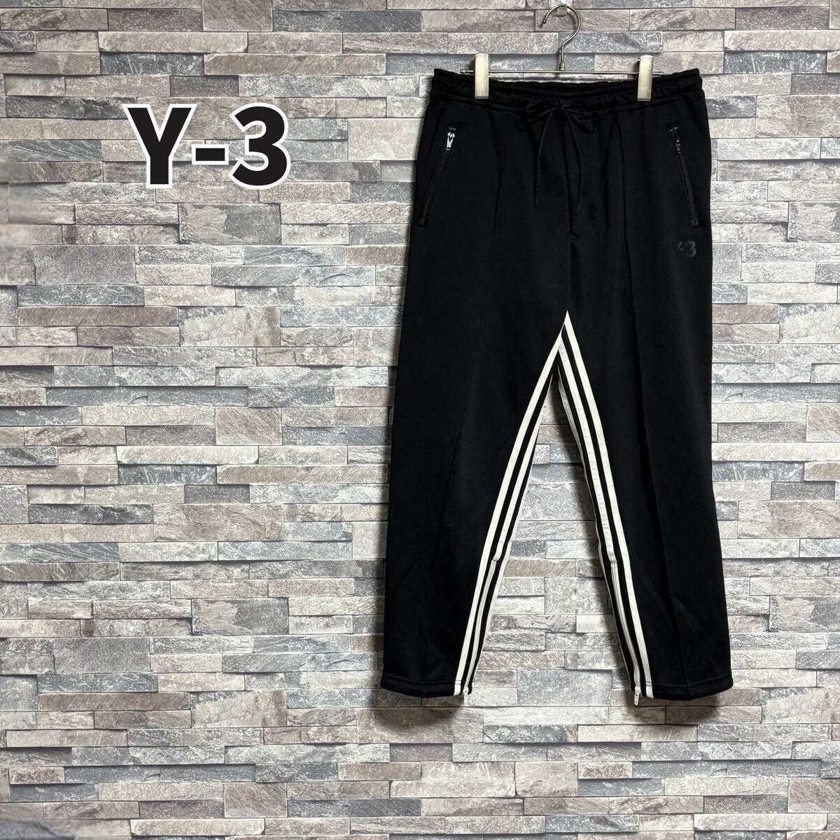 Y-3 19AW インサイド3ストライプトラックパンツ ブラック/M