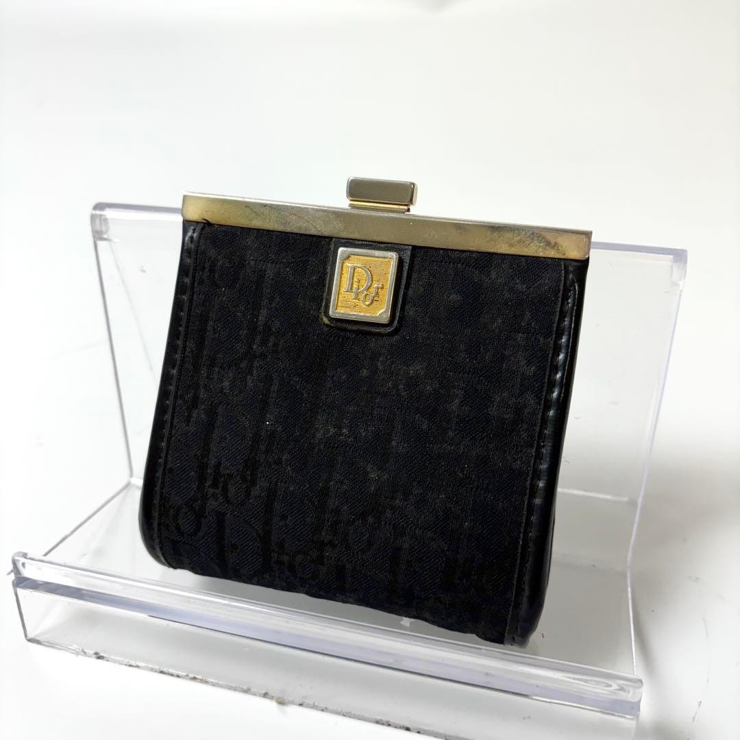 Dior トロッター　がま口　コインケース　小銭入れ　ブラック
