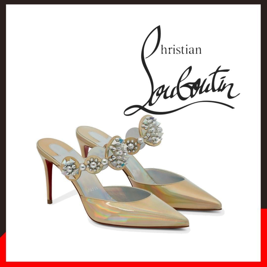 ○★新品未使用 Christian Louboutin ミスゴールドラ ミュール オーロラ 25cm相当（クリスチャンルブタン）○●