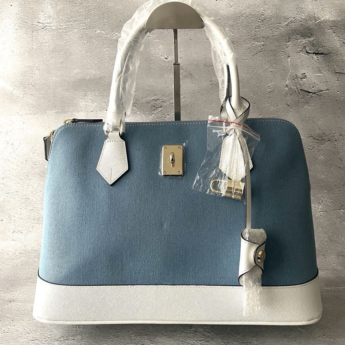 【未使用品】サマンサタバサ デニム ハンドバッグ ショルダーバック 2way