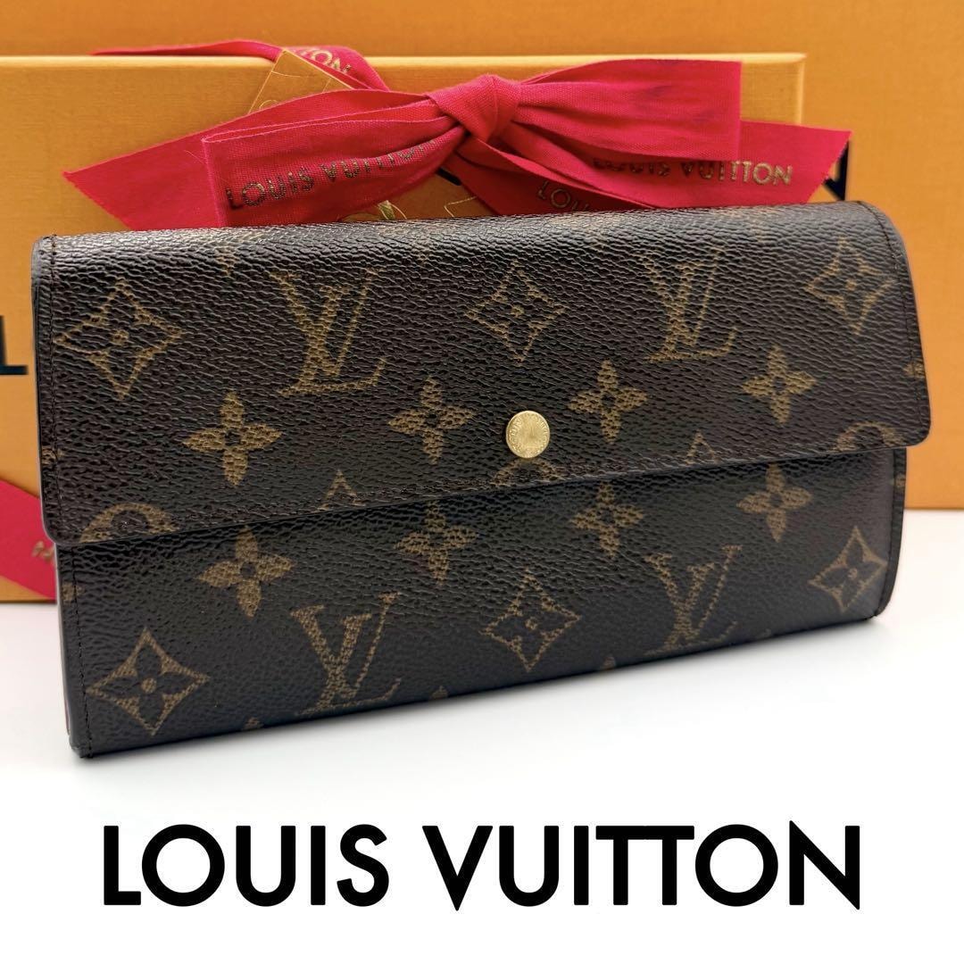 極美品ルイヴィトンモノグラムポルトモネ二つ折り財布目立った傷や汚れなし送料無料 LV๑ルイヴィトン*二つ折り財布✧ポルトモネビエ๑カルトクレディ