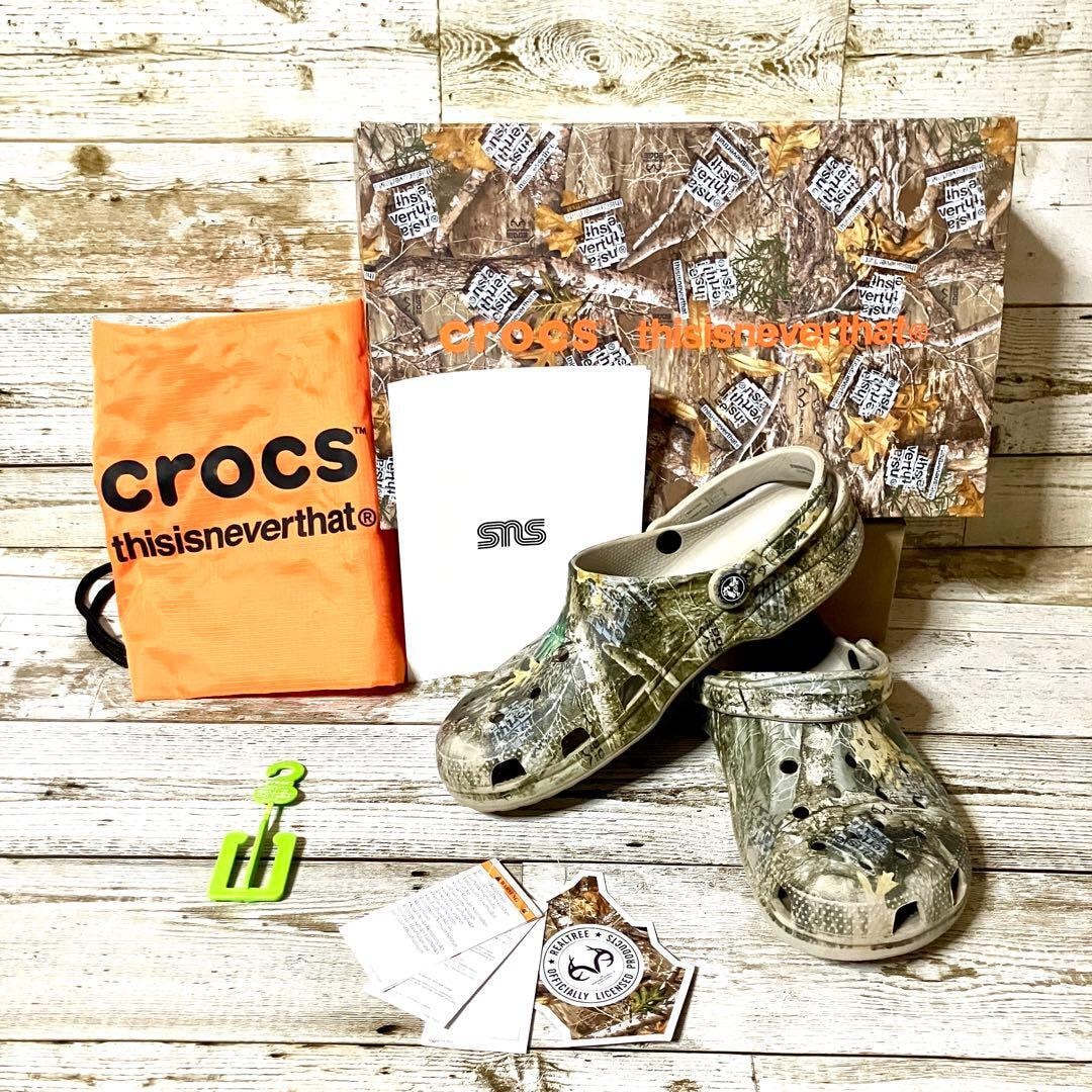 【レアもの処分】Crocs　thisisneverthat　サンダル　箱タグ付