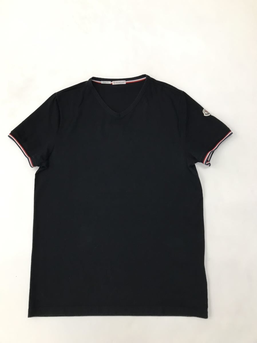 美品 モンクレール Vネック Tシャツ サイズL