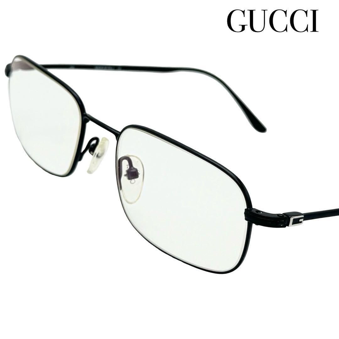 GUCCI グッチ GG1613 8ZB 度入り 眼鏡 メガネ メタル ブラック メンズ レディース ユニセックス ビジネス