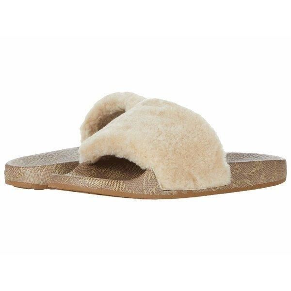 コーチ 　レディース 　Ulla Slide White Shearling /　サイズ （US ）8B　日本サイズ24.5ｃｍ