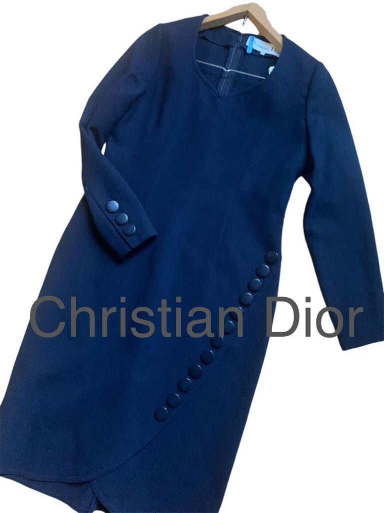 美品 クリスチャン ディオール ニットワンピース 9号 Christian Dior