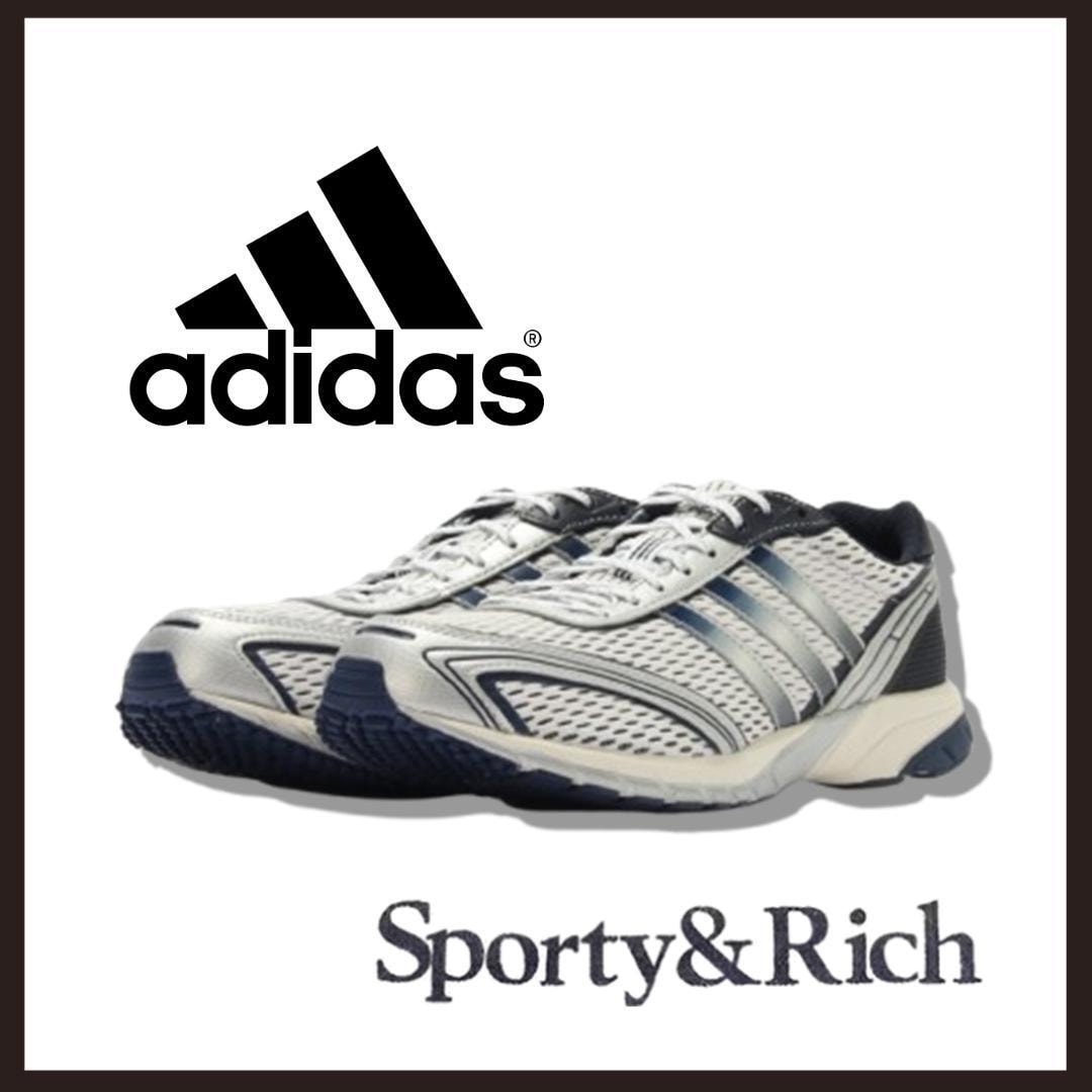 ○★新品未使用 アディダス アディゼロ アディオス スニーカー ホワイト23.5cm【adidas Sporty & Rich】カジュアル ランニングシューズ○●