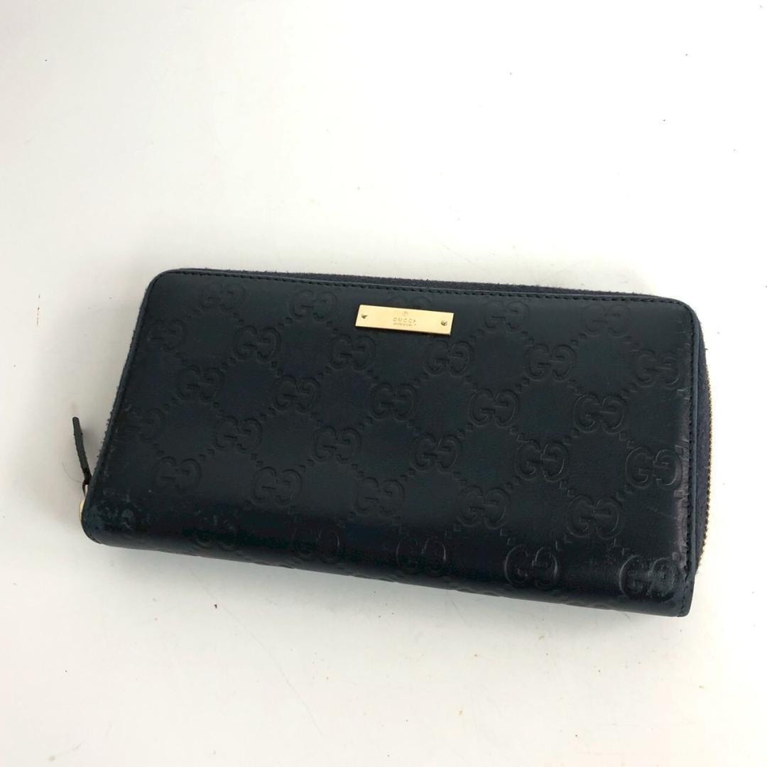 C (やや傷や汚れあり)】【6fd5553-k】グッチ 長財布 グッチシマ 112715