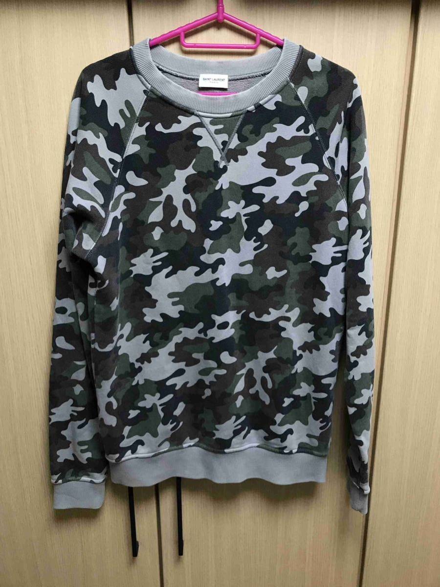 国内正規 15AW SAINT LAURENT PARIS サンローランパリ Hedi Slimane エディスリマン 迷彩 スウェット S 375720 Y2HY1