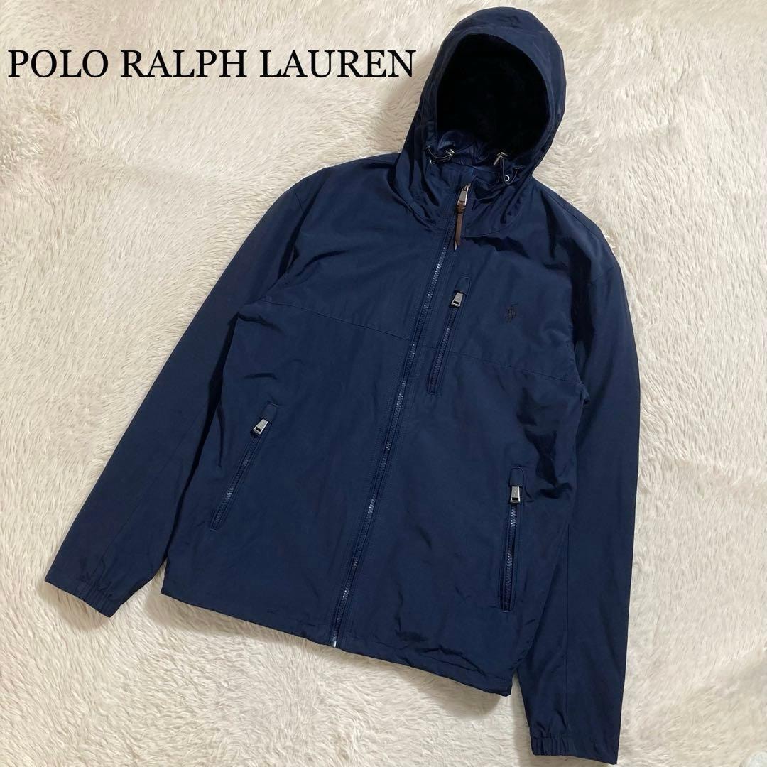 美品 POLO RALPH LAUREN ポロラルフローレン マウンテンパーカー ポニーロゴ コットン ブルゾン