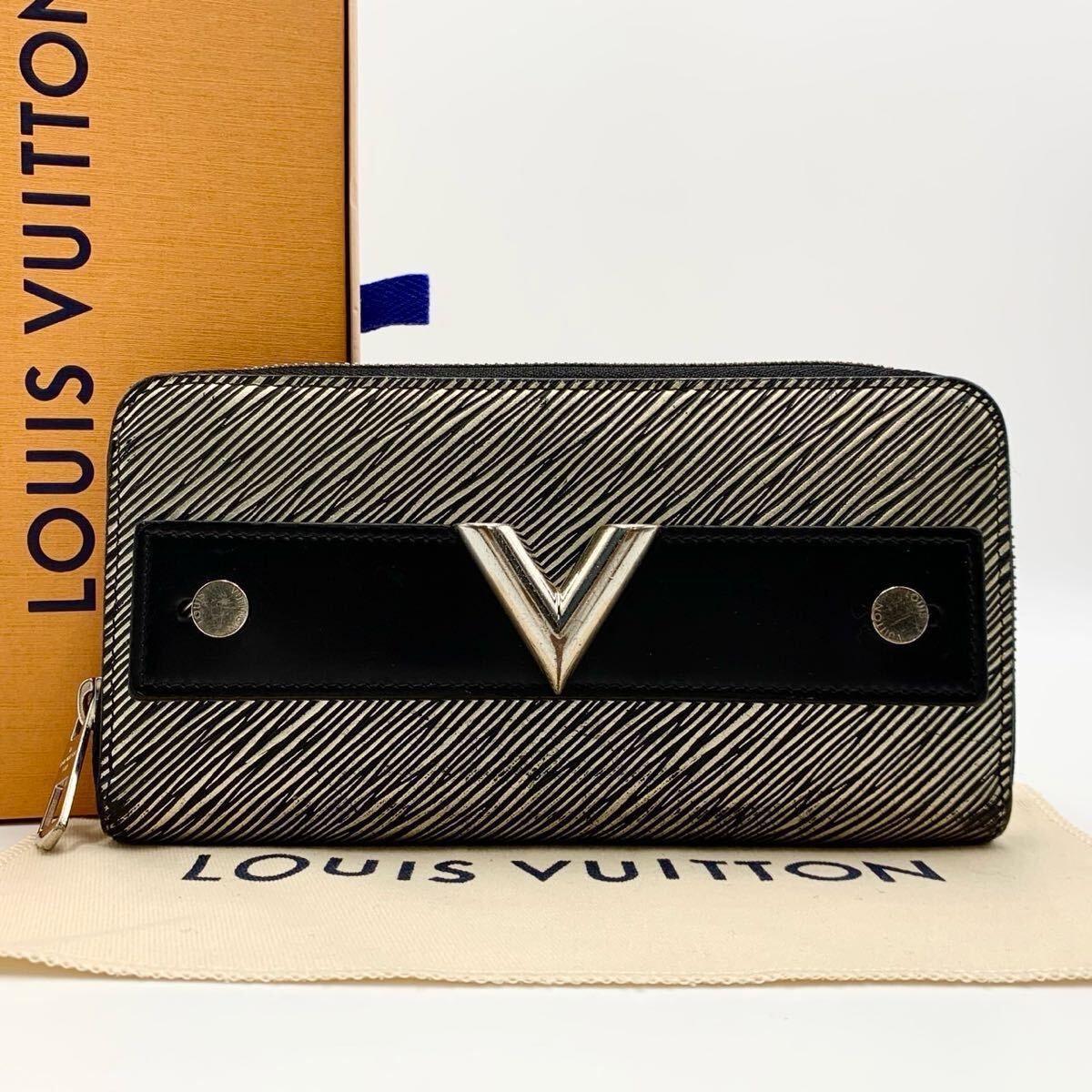【希少・箱付き】LOUIS VUITTON ルイヴィトン ジッピーウォレット　エピ エッセンシャルV