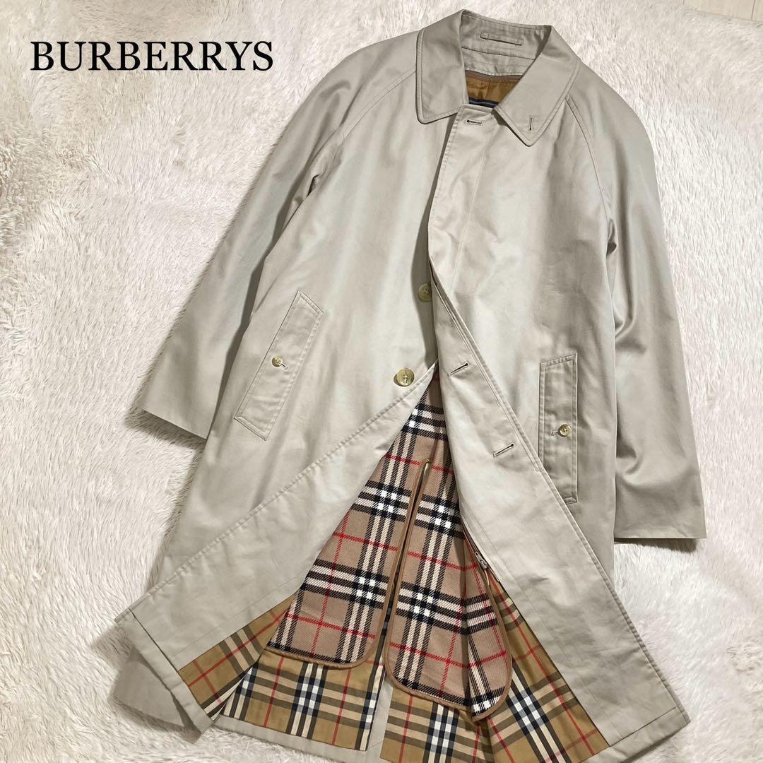 Burberrys バーバリー 90s 裏ノバチェック Aライン コート ナス紺 BURBERRY - Vintage バーバリー Burberrys コート トレンチコート 裏