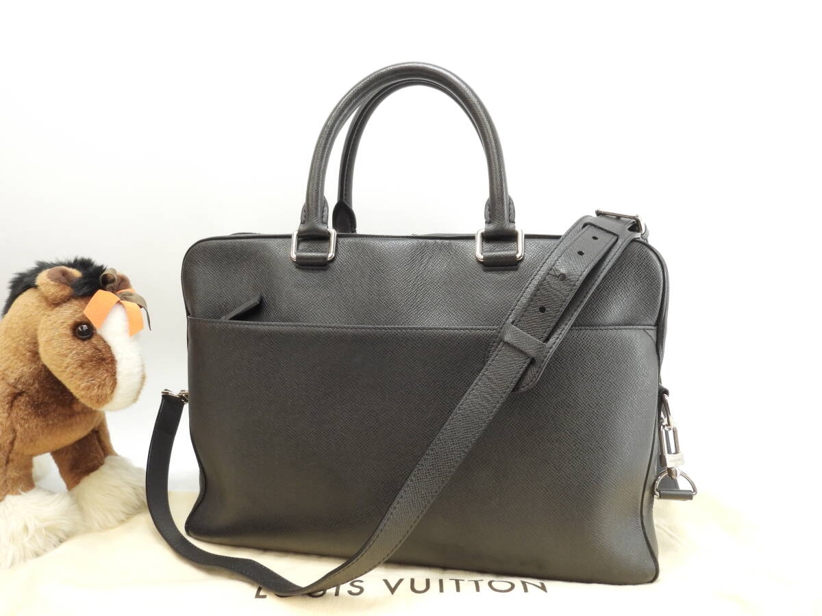 ルイヴィトン PDB M32721 タイガ黒 MM s付書類かばん ブリーフケース 美品@FL1195