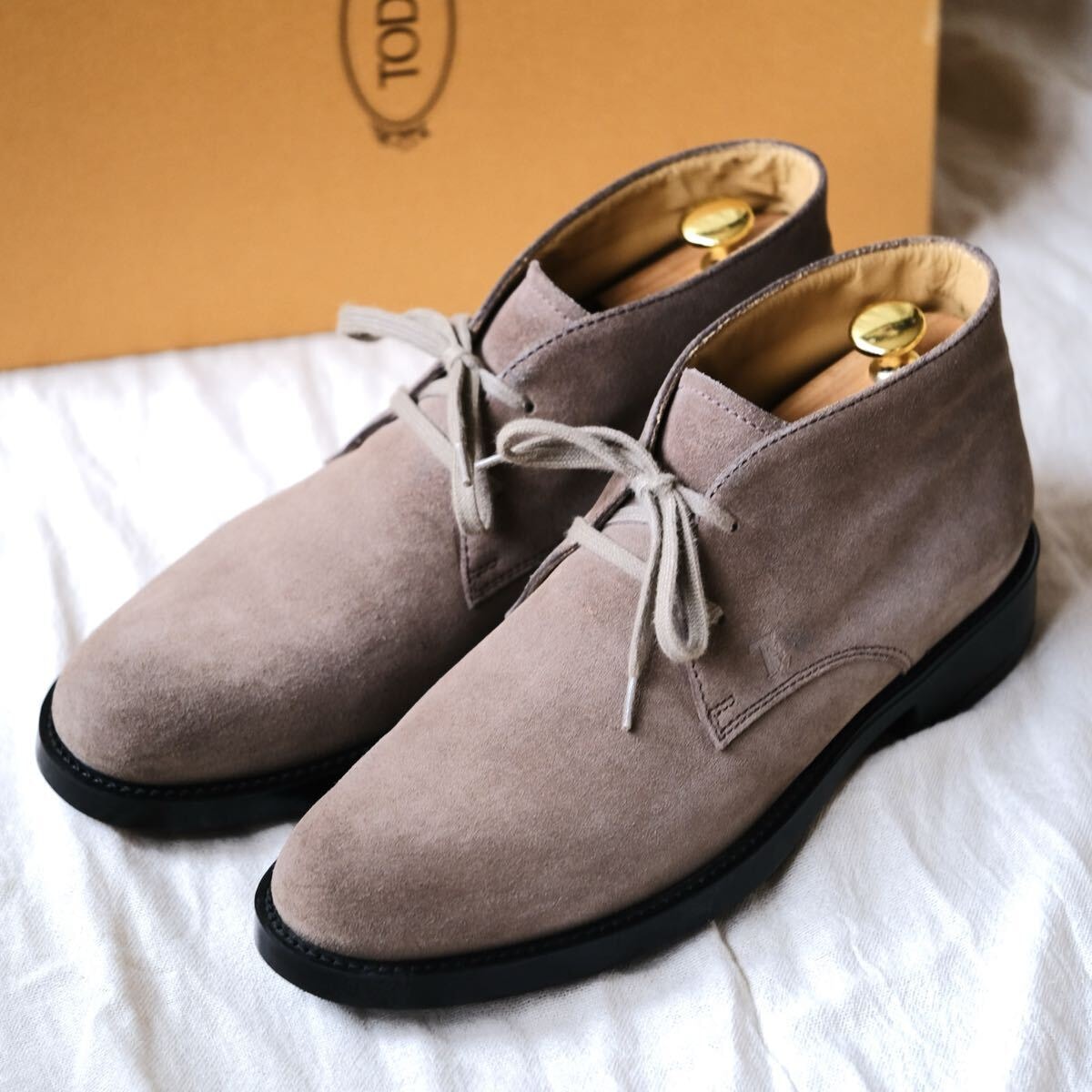 TODSトッズ スエードドライビングチャッカブーツ6.5