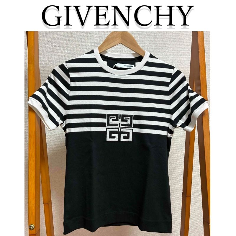 GIVENCHY ジバンシー / 4G ストライプ コットン Tシャツ