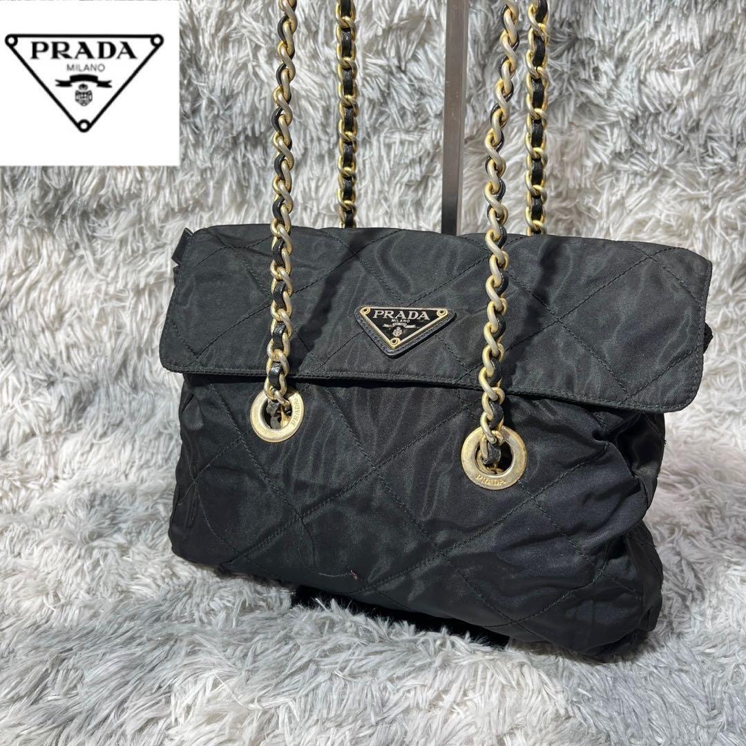 [大人気]　プラダ　ＰＲＡＤＡ　ショルダーバッグ　ナイロン　チェーン