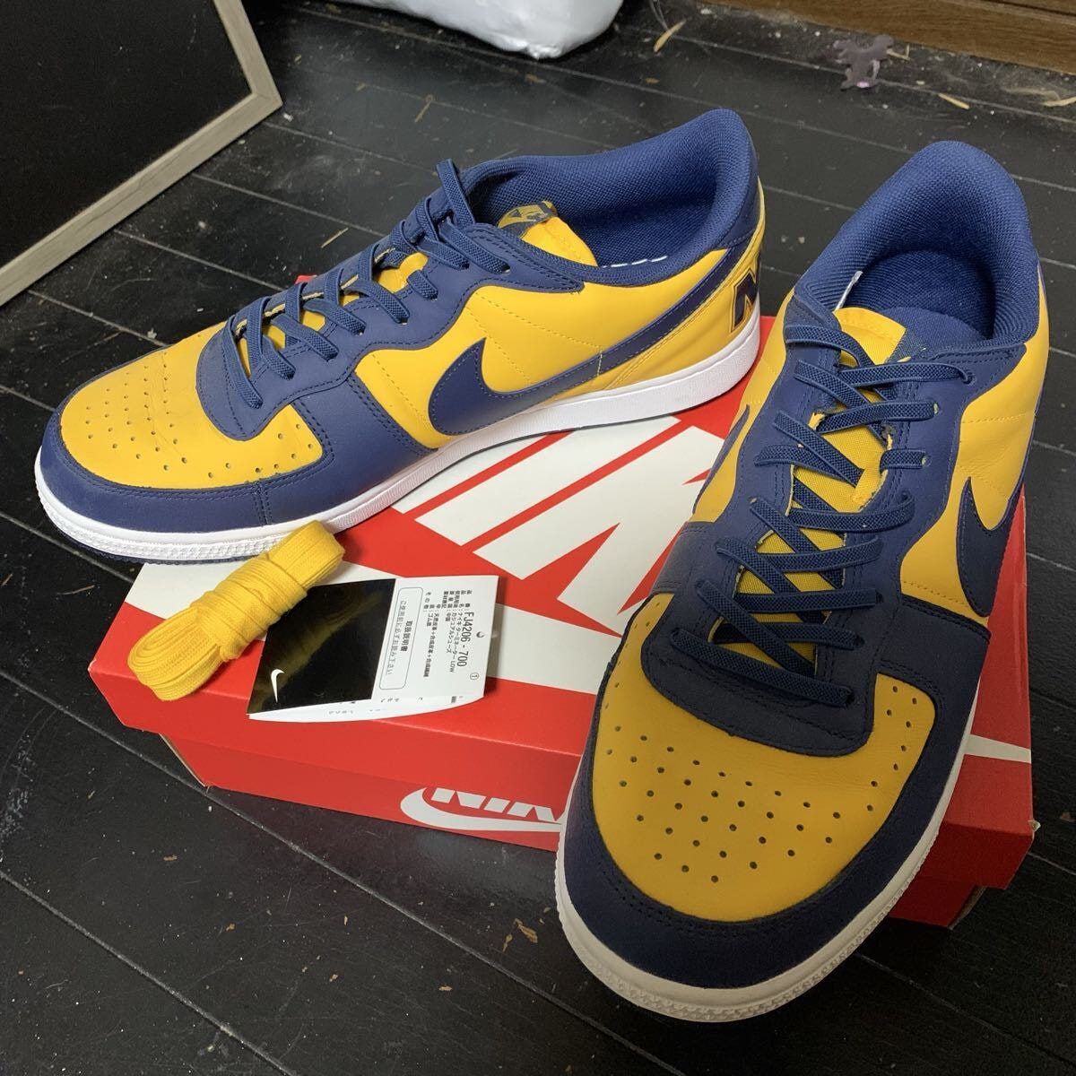 ナイキ ターミネーター ロー "ユニバーシティゴールド アンド ネイビー/ミシガン"