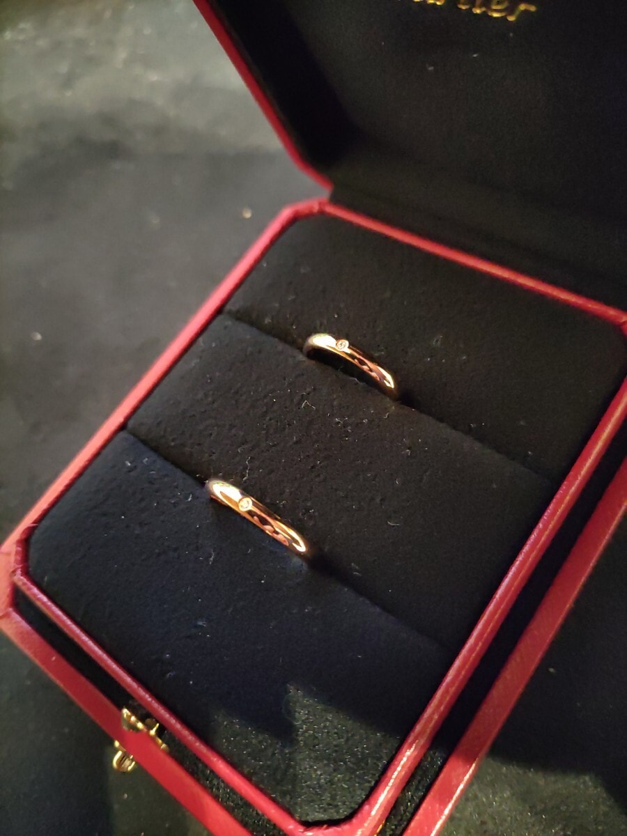 Cartier 1895 wedding band, 2.6 mm width, 1 diamond 品番 B4088200 カルティエ ウエディングリング サイズ 54.48