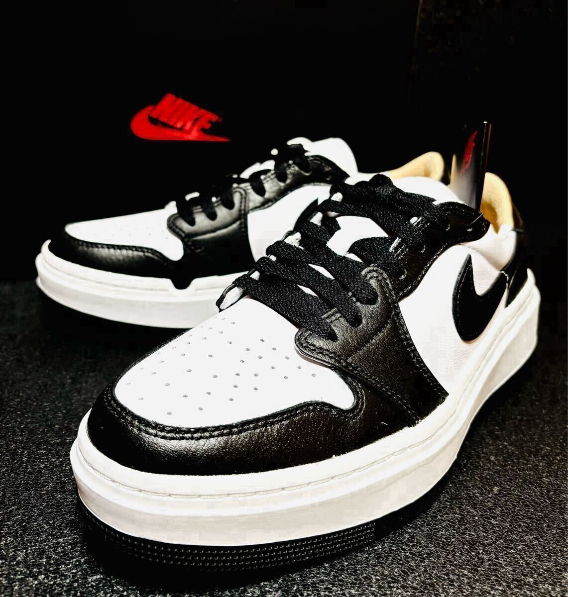 ☆送料込■新品28.5cm■ナイキ エア ジョーダン 1 エレベート LOW AIR JORDAN 1 ホワイト/ブラック WMNS 厚底【定価.20900円】