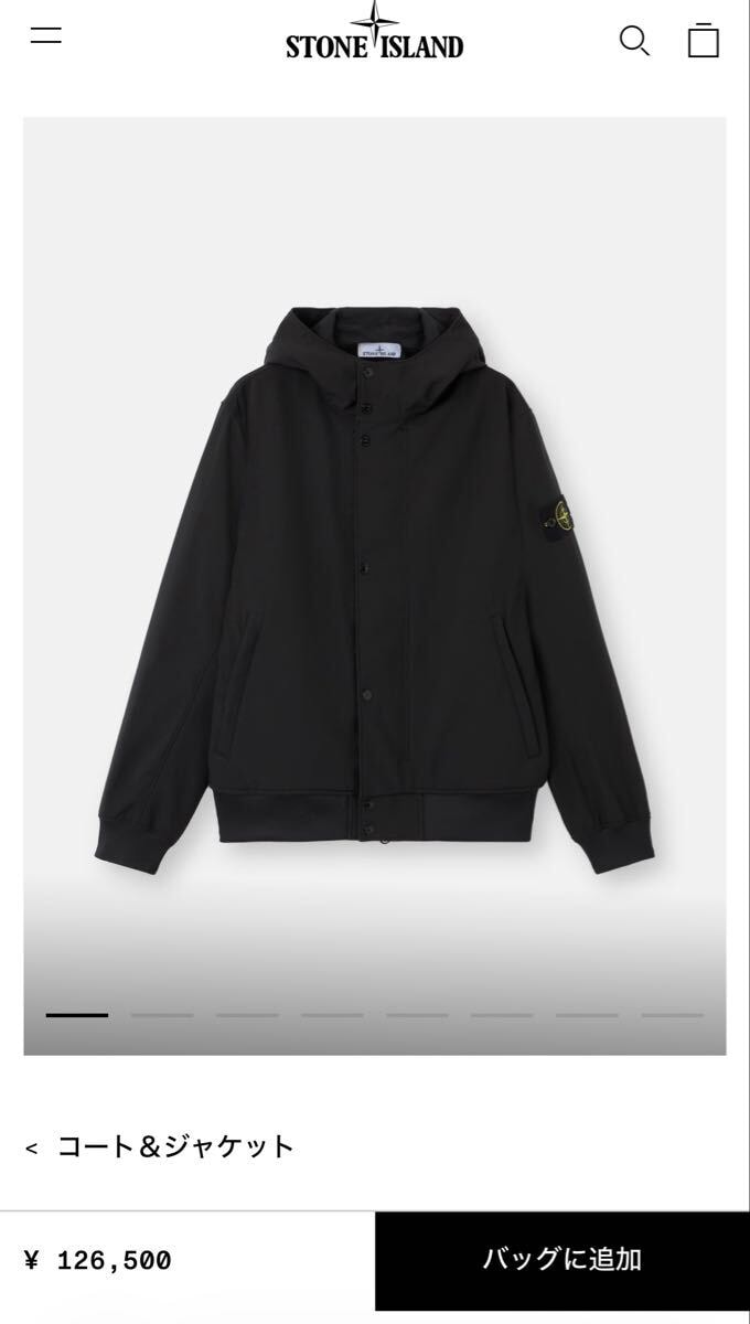 26SSストーンアイランド SOFT SHELL L1S154100118 S0A22 V0029 STONE ISLAND ブラック