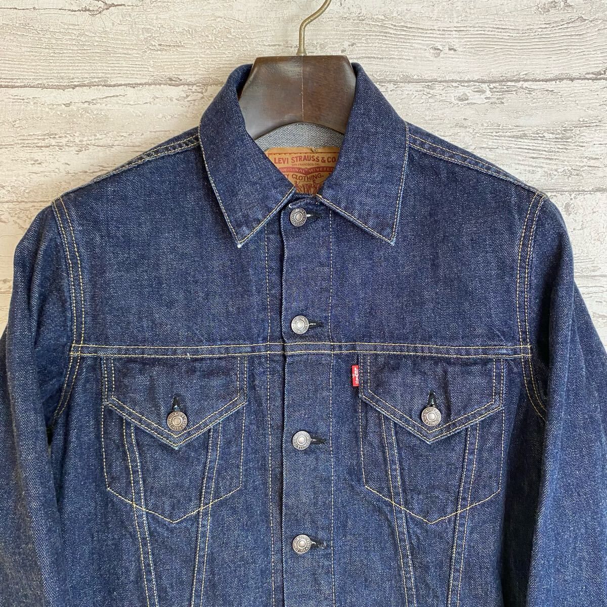 美品　90's LEVIS 71557 日本製　 リーバイス デニムジャケット　濃紺　人気モデル　絶版品　