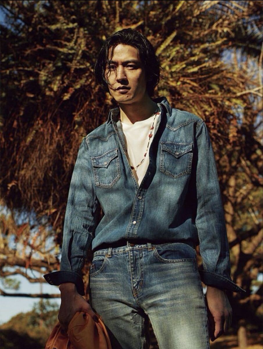 未使用に近い】SAINT LAURENT サンローラン デニムシャツ 木村拓哉の