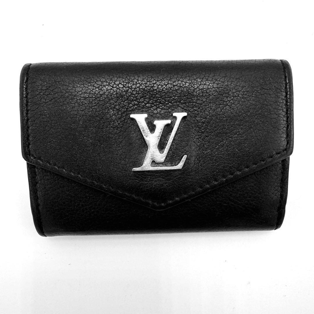 No.414 超人気☆ルイヴィトン ポルトフォイユ ロック ミニ 三つ折り財布 ノワール M63921 ブラック レザー メンズ レディース ユニセックス