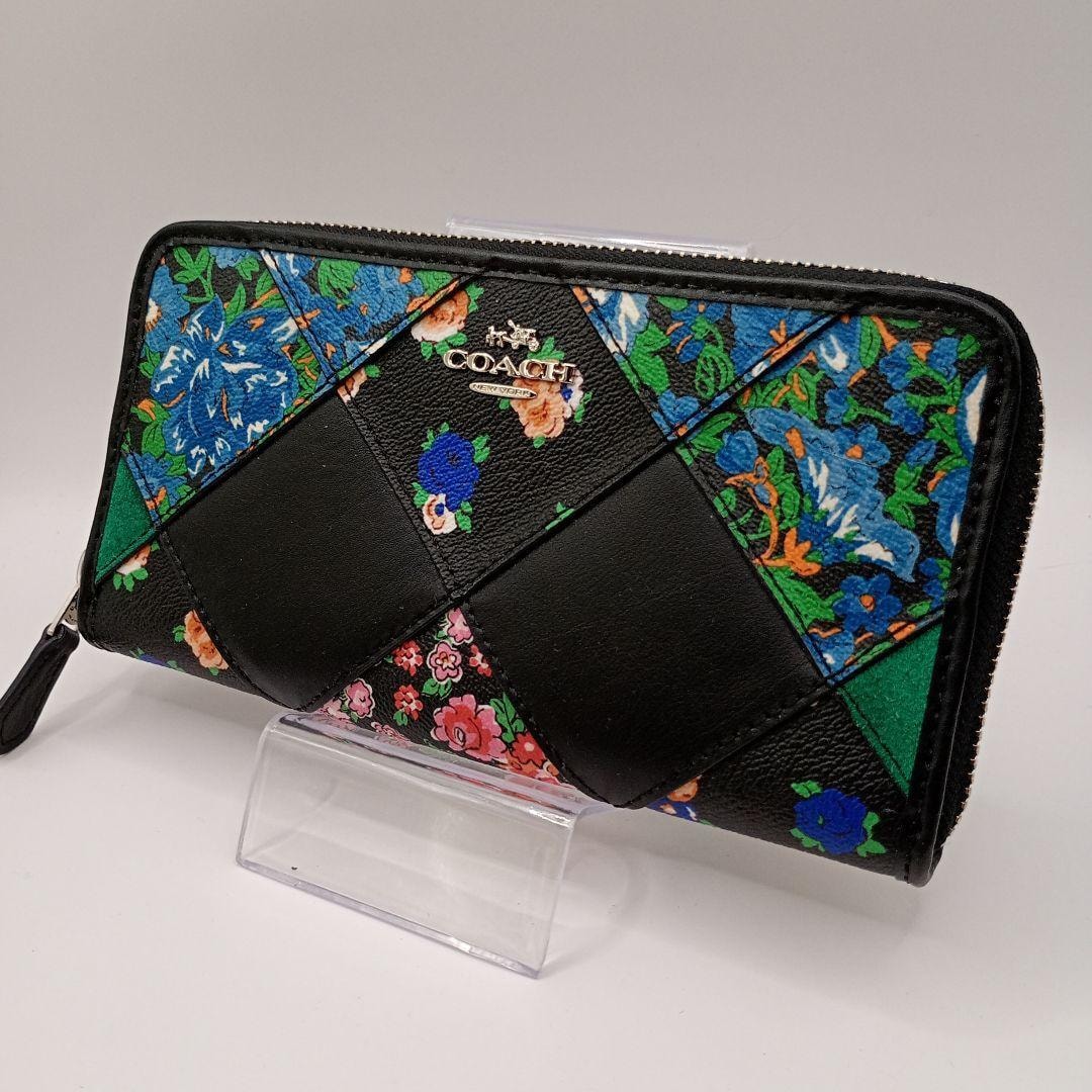 A (未使用に近い)】COACH コーチ 長財布 ラウンドジップウォレット