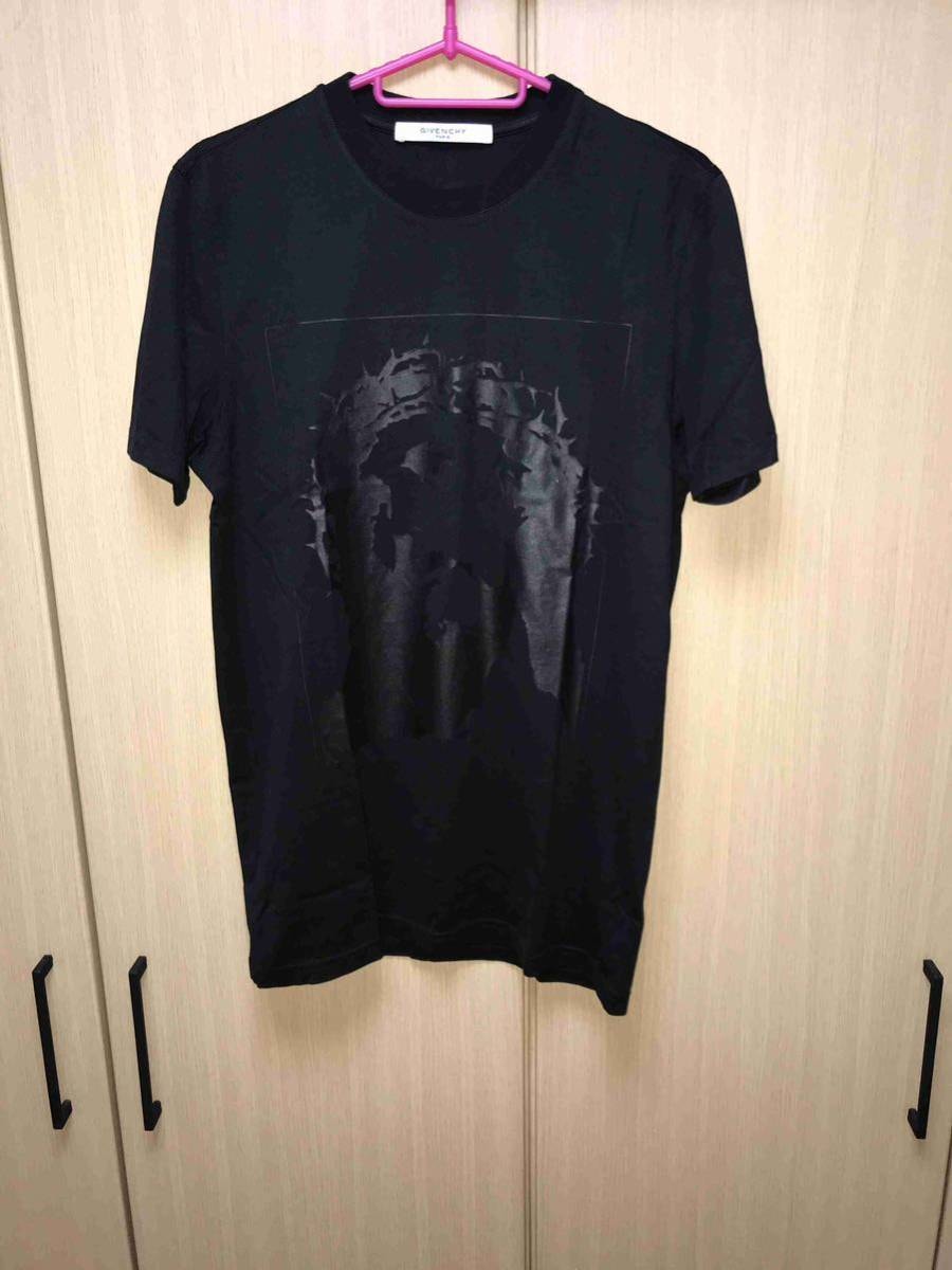正規 16SS GIVENCHY ジバンシー ジバンシィ Riccardo Tisci JESUS ジーザス キリスト Tシャツ カットソー 黒 XS 16J 7103 651