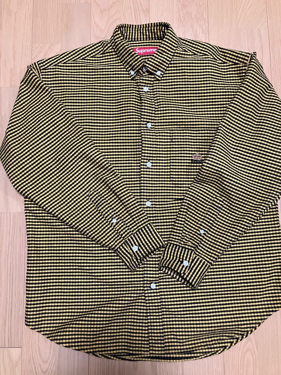 supreme loose fit flannel oxford shirt ネルシャツ　シュプリーム