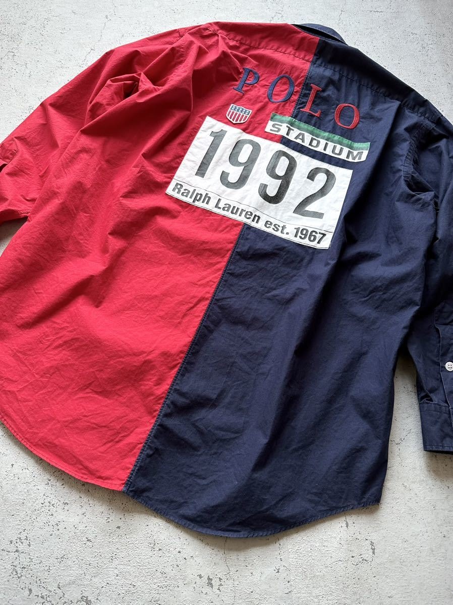 激レア SPECIAL RALPH LAUREN 1992 STADIUM COLLECTION VINTAGE ラルフローレン 92ポロ スタジアムコレクション ツートンシャツ ビンテージ