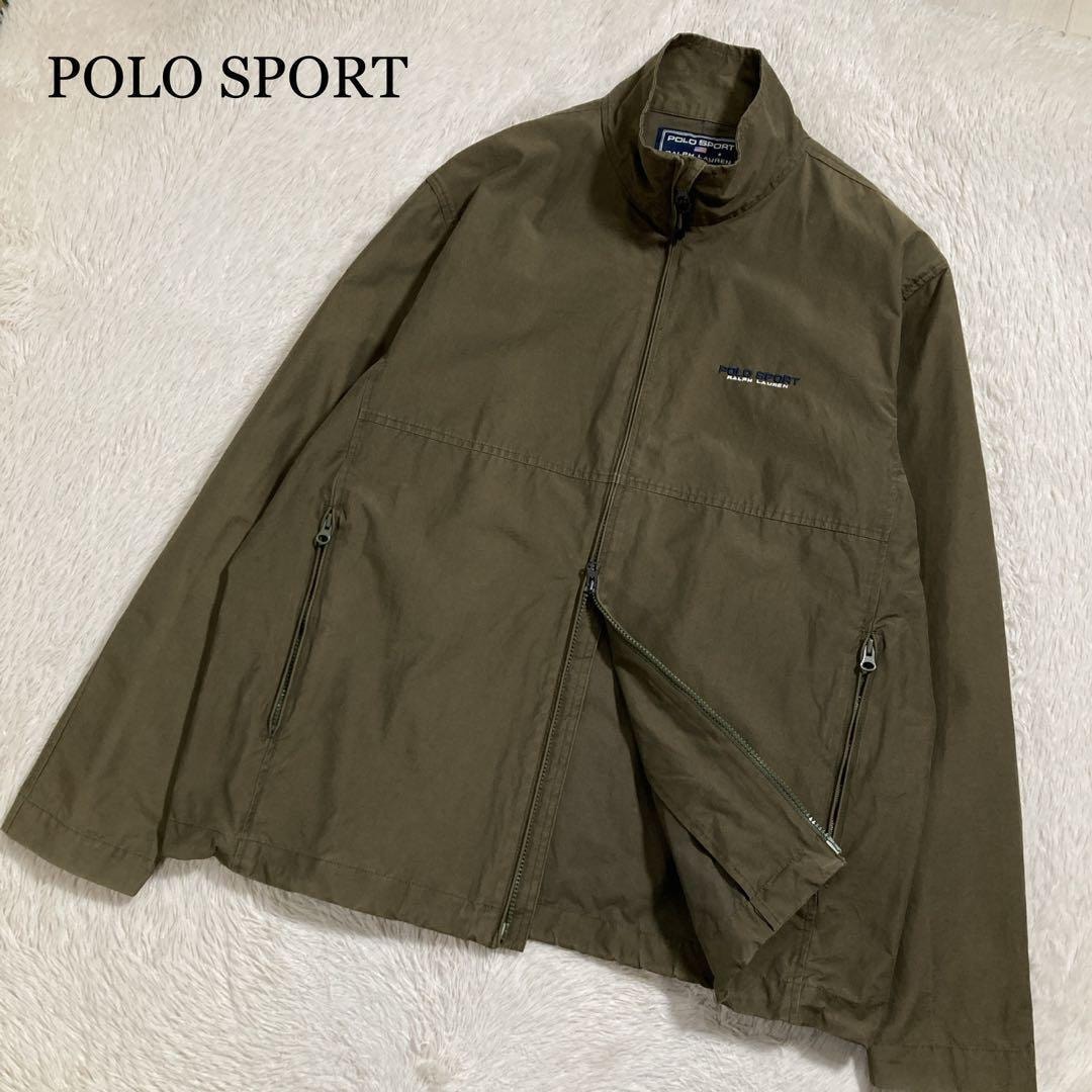 美品 POLO RALPH LAUREN ポロスポーツ ラルフローレン スタンドネックブルゾン コットン 刺繍ロゴ