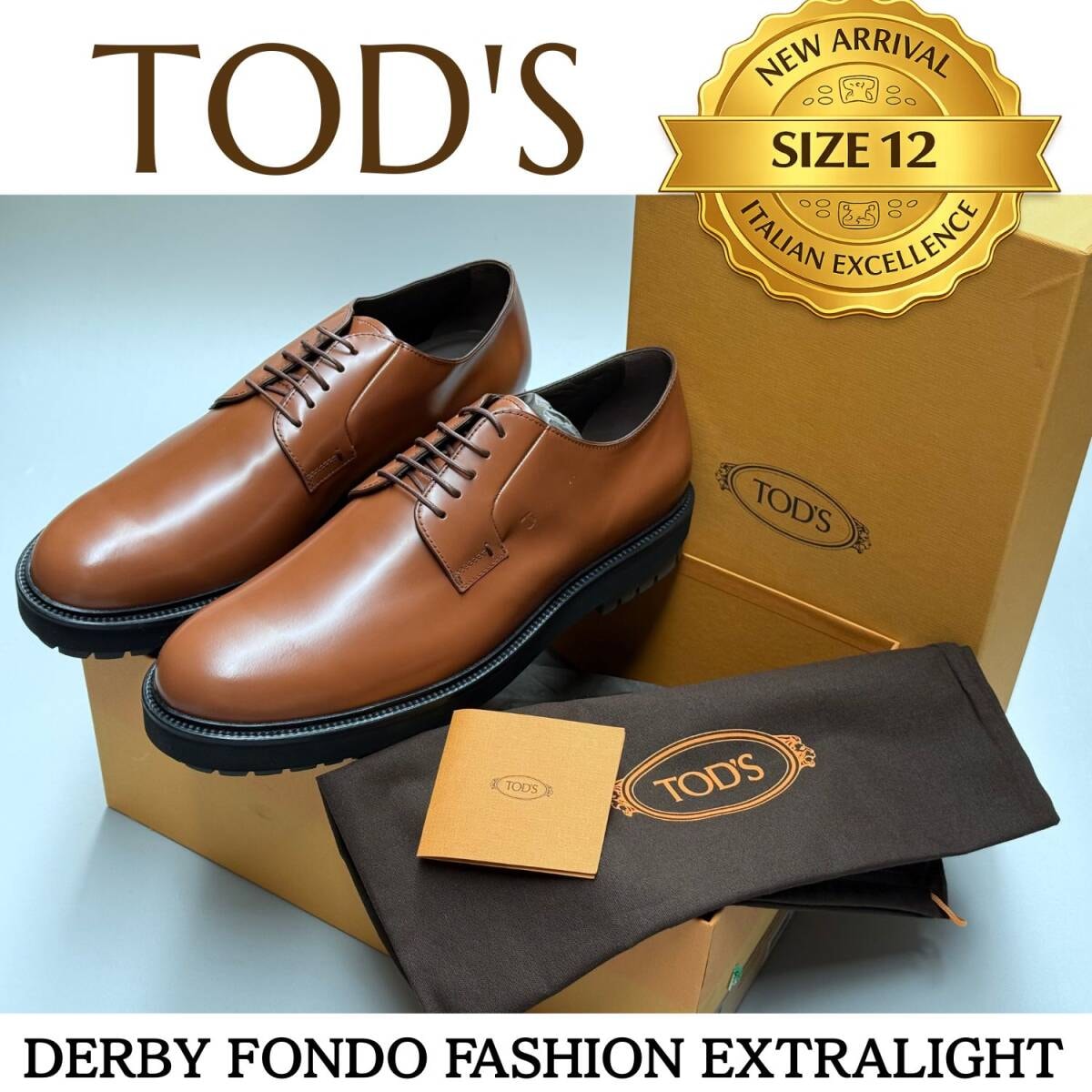 TOD’Sトッズ　パテントドライビングローファー　茶35 B (目立った傷や汚れなし)】TOD'Sトッズ バインダーカーフドライビング