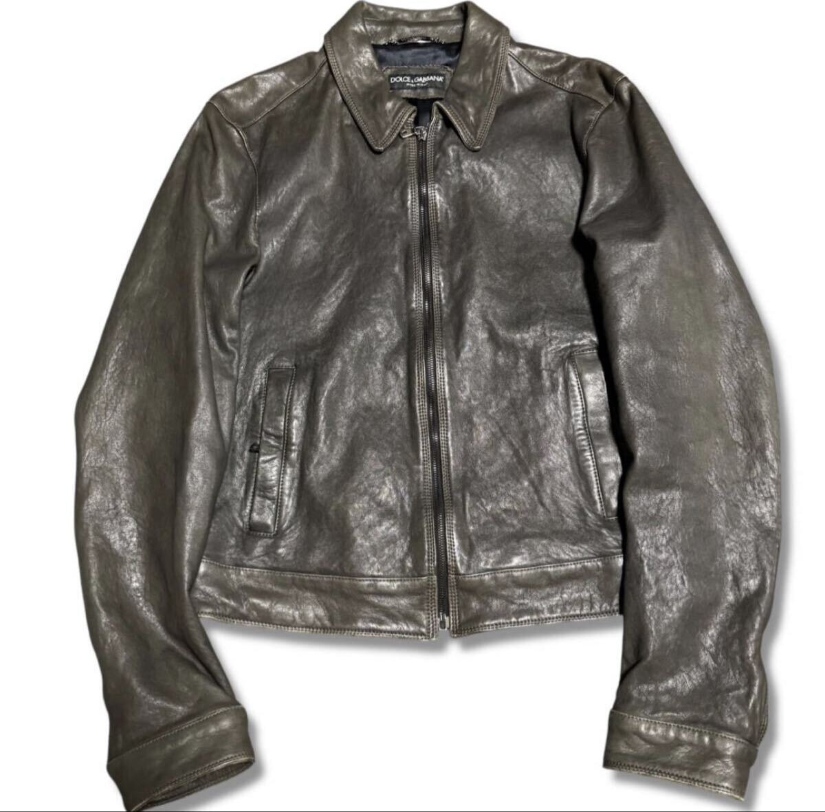 B (目立った傷や汚れなし)】DOLCE GABBANA レザージャケット