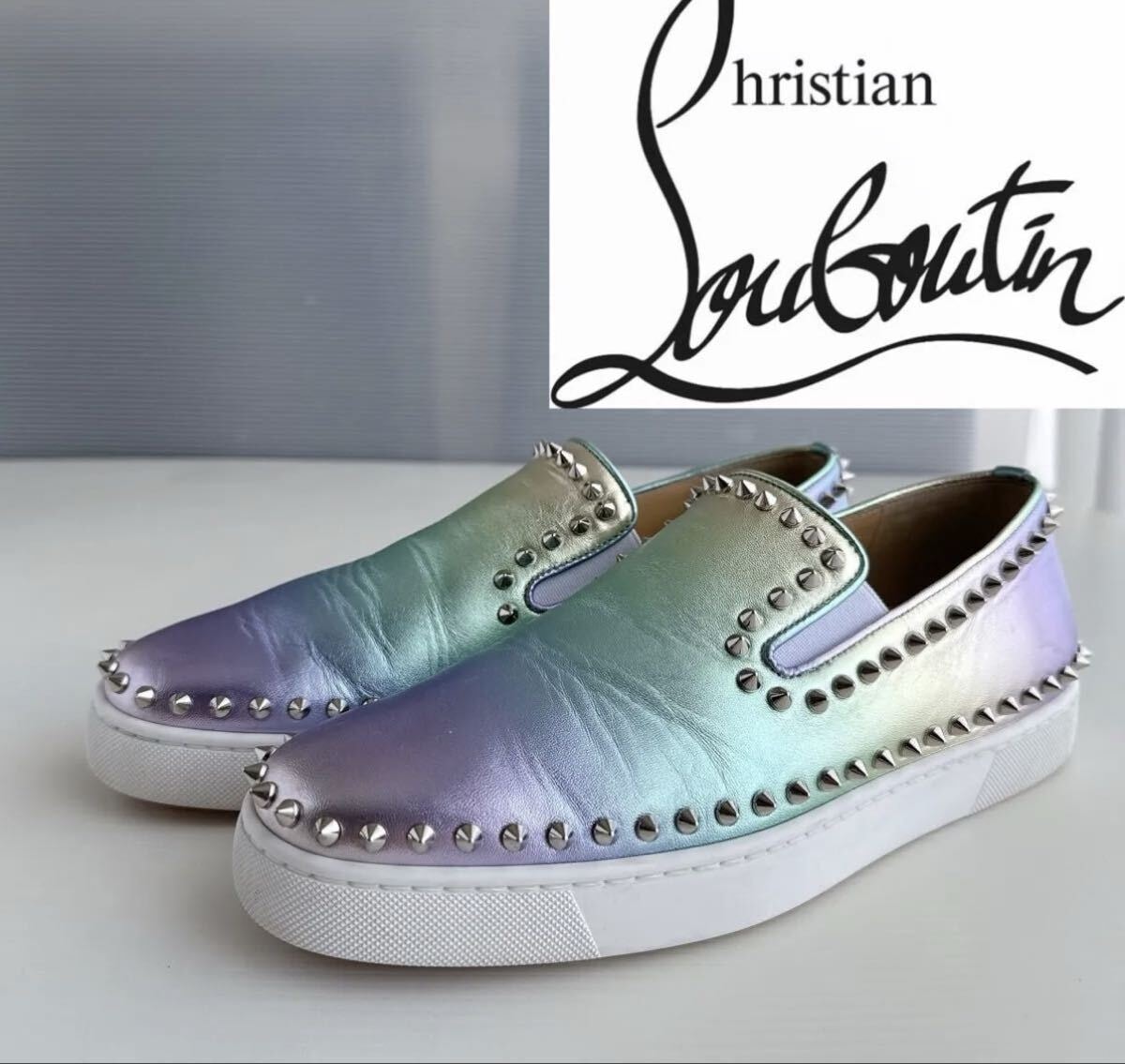 新品同様→クリスチャンルブタン　スニーカー　41 Christian クリスチャンルブタン Louboutin シューズ スリッポン